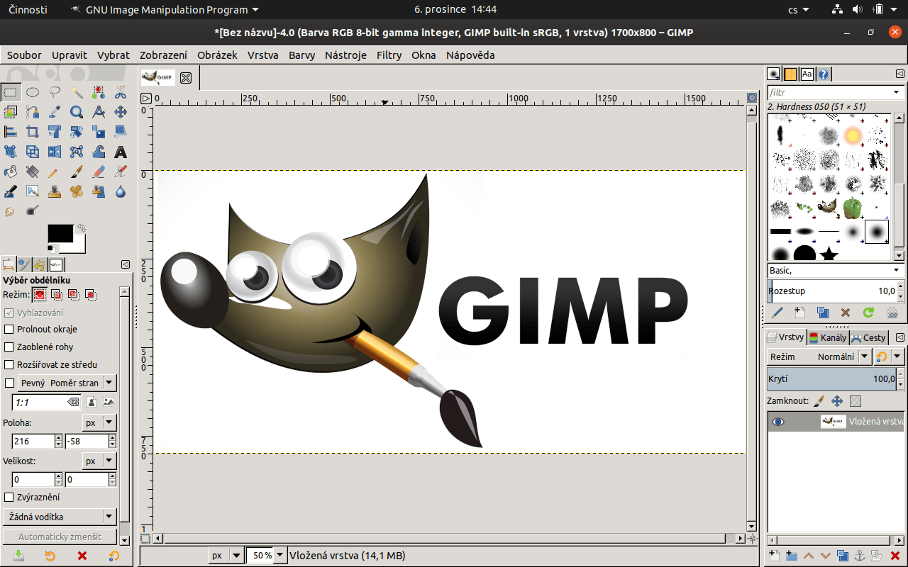 Gimp – světlý motiv