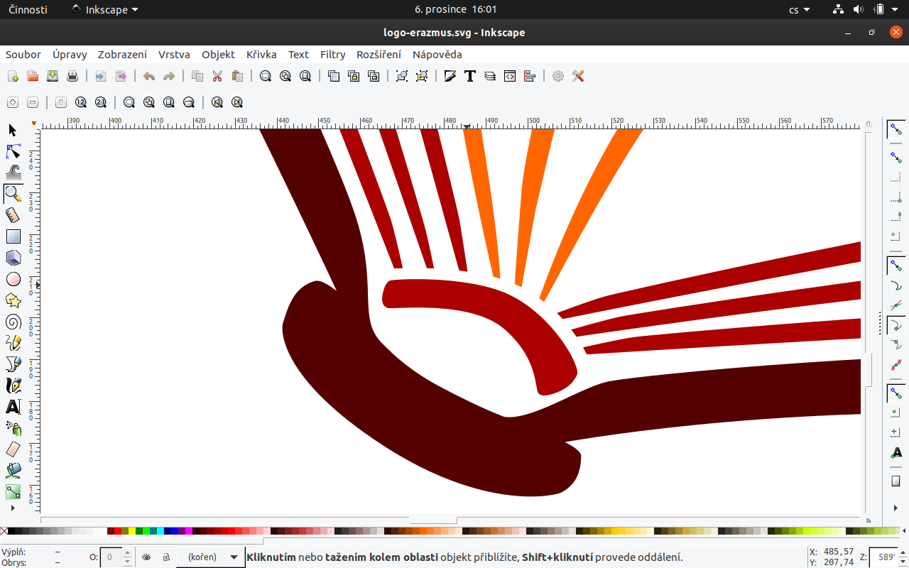 Inkscape přiblížení grafiky