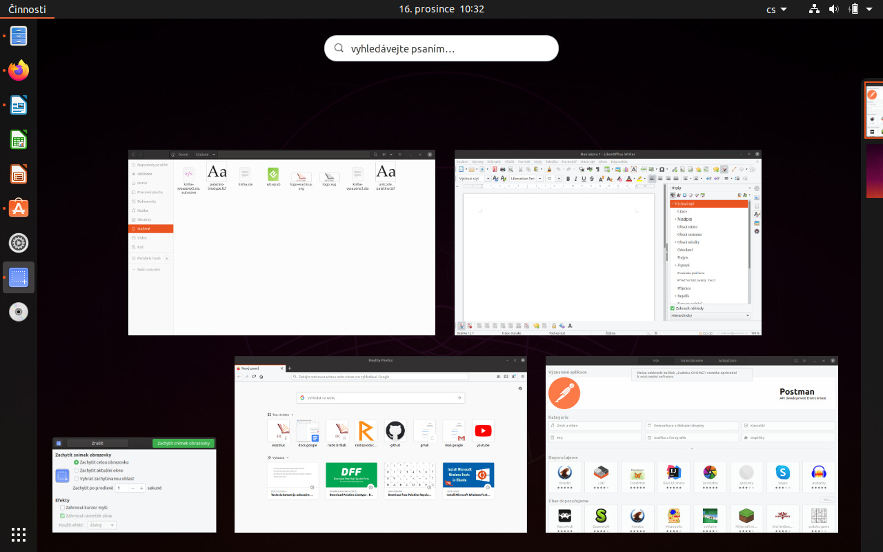 Ubuntu – Přehled spuštěných programů