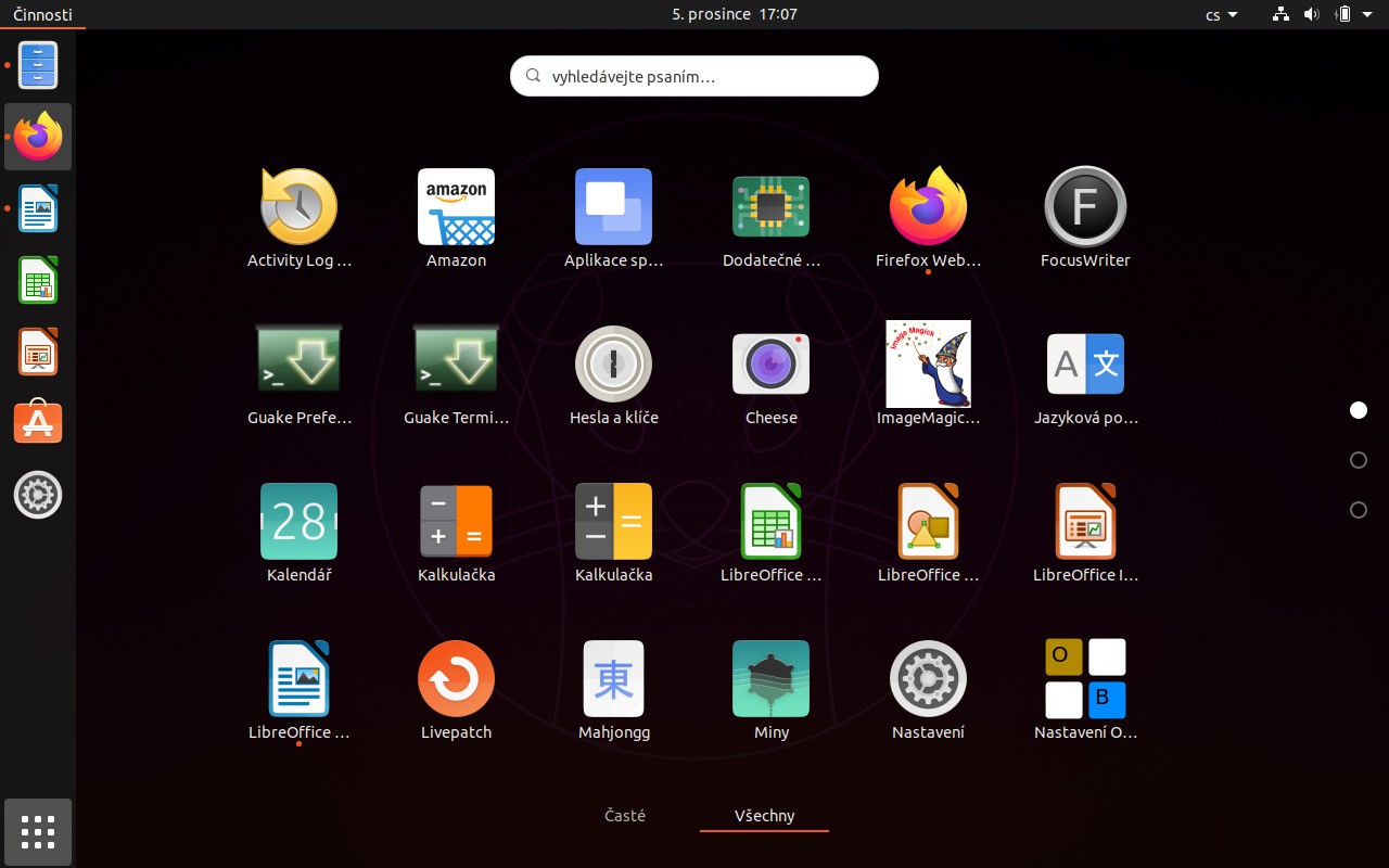 Ubuntu – Výběr programů